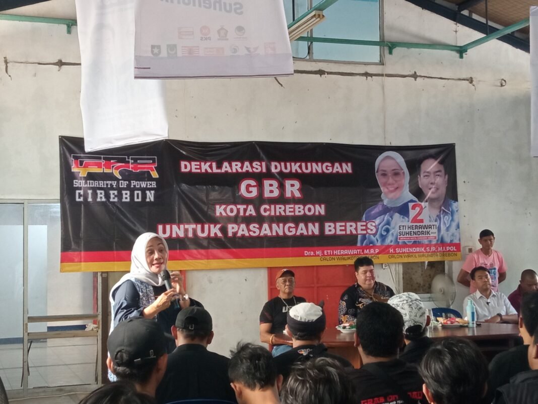 GBR dukung Eti-Suhendrik di Pilwalkot Cirebon/(Foto: Cirebonpulse)