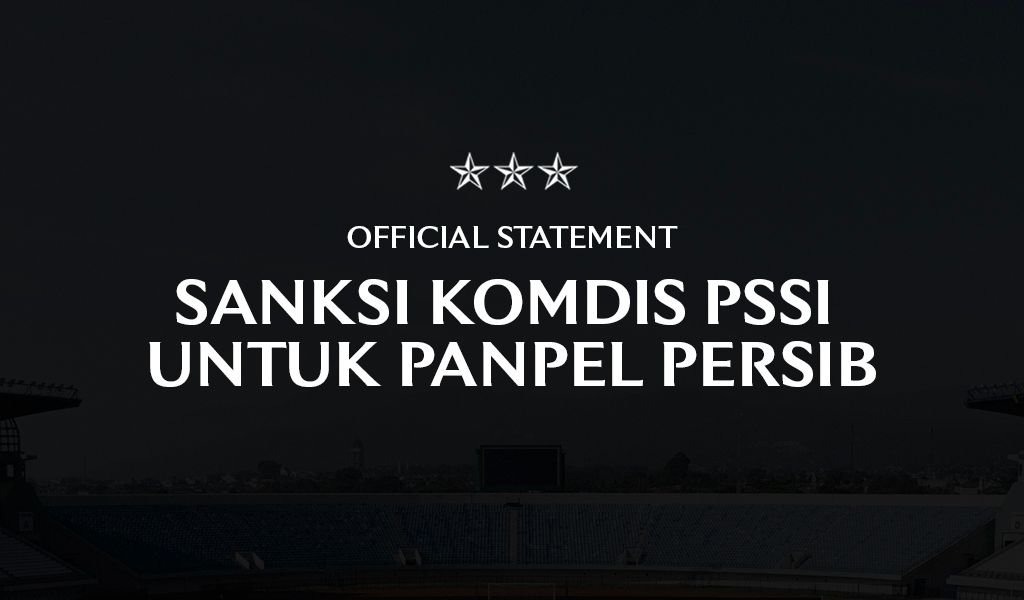 Persib kena sanksi Komdis PSSI.