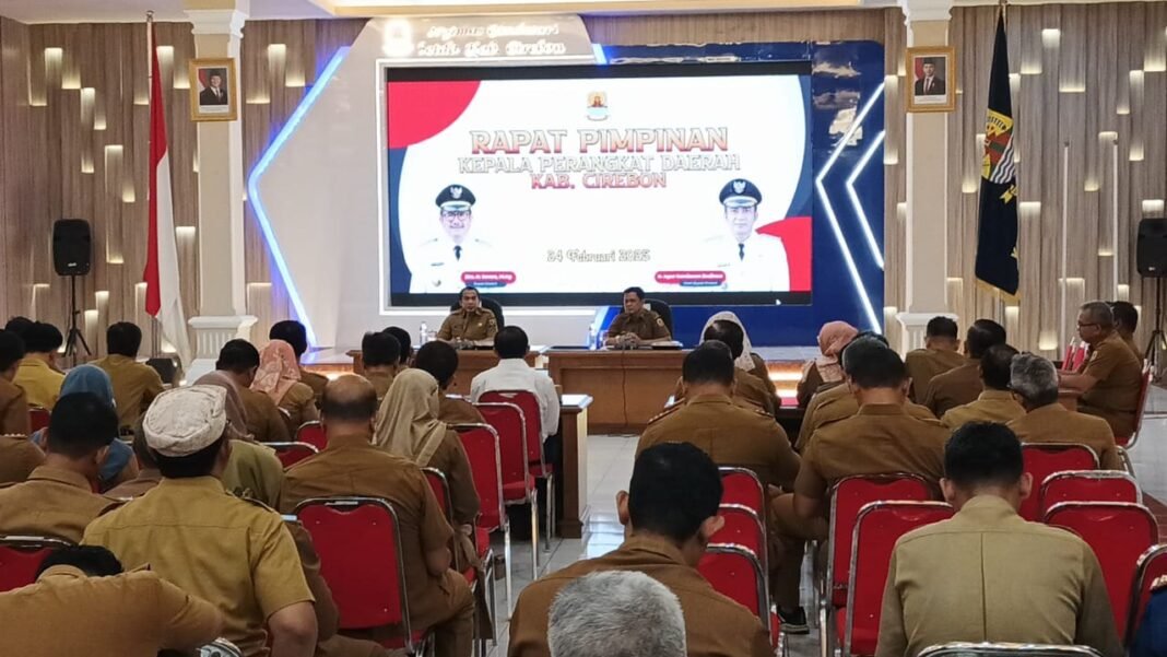 Rapat pimpinan kepala perangkat daerah Kabupaten Cirebon/Foto: Istimewa