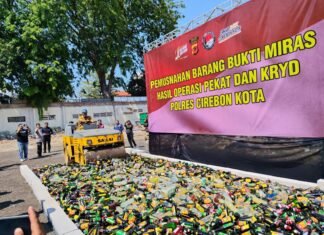 Narkoba Disita, Knalpot Brong-Miras di Cirebon Berakhir di Mesin Pemusnah