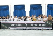 Sekda Herman Lepas Kontingen Setda Jabar ke HAORNAS 2026, Tekankan Semangat Sehat, Bahagia dan Menang